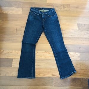 J brand indigo cropped mini flare jeans